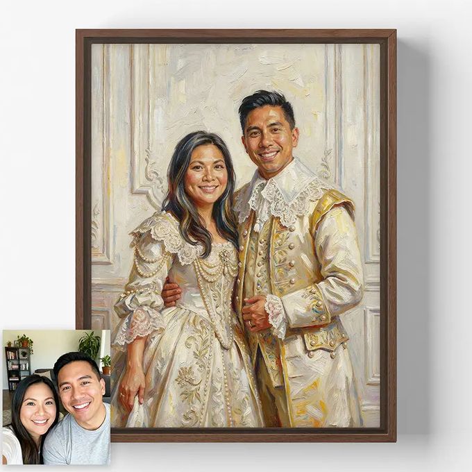 Custom Royal Romance Canvas for Couple Custom Royal Romance Canvas for Couple