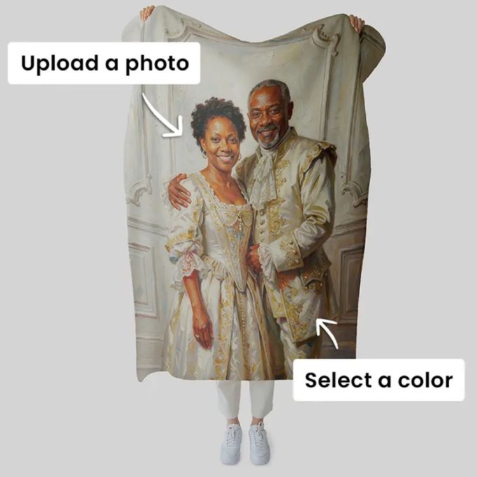 Custom Royal Romance Photo Blanket Custom Royal Romance Photo Blanket