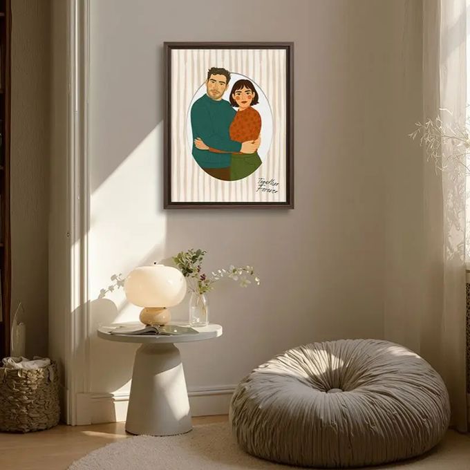 The Lovers - Custom Couple Portrait Canvas The Lovers - Custom Couple Portrait Canvas