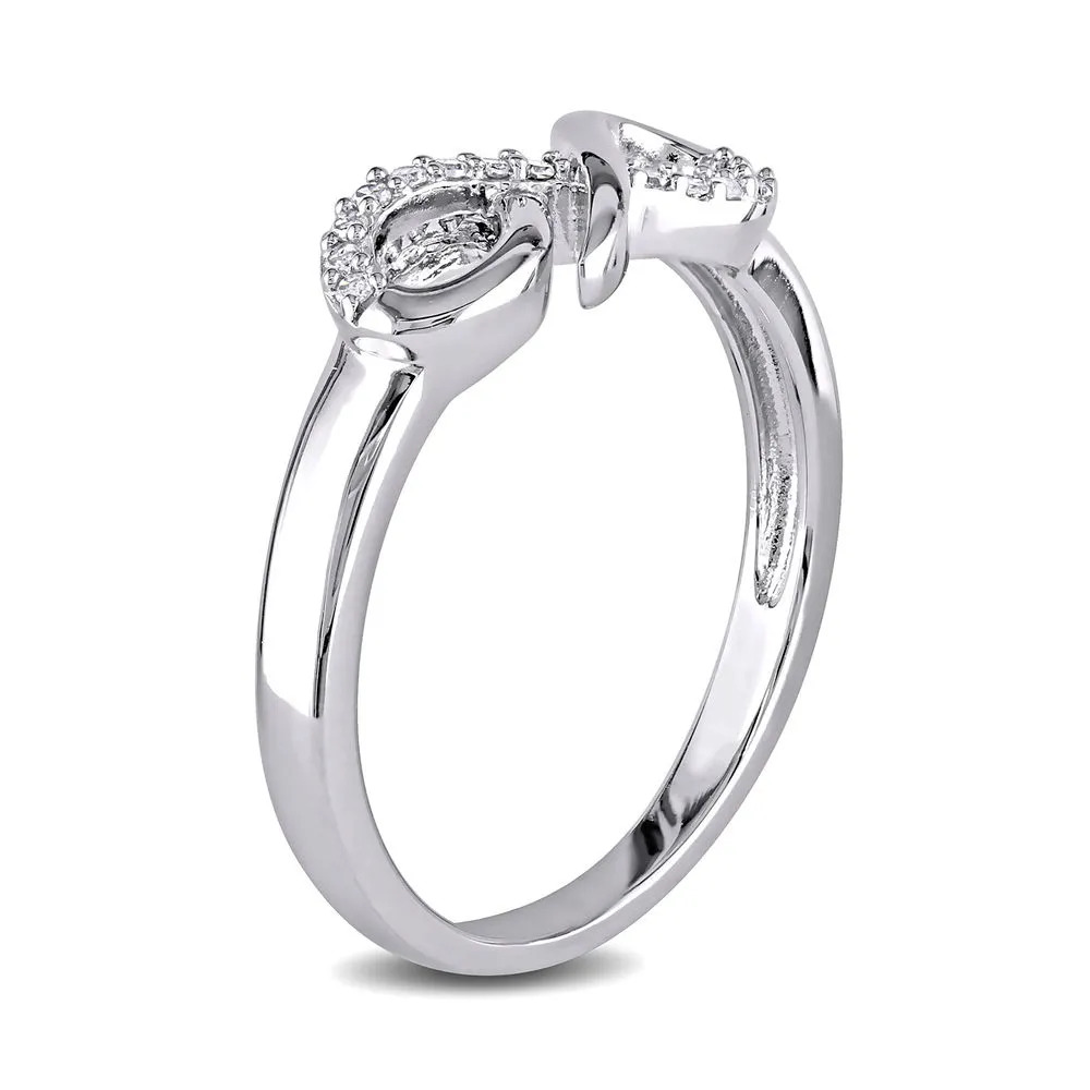 Stock image of a Diamond Infinity Ring in Sterling Silver