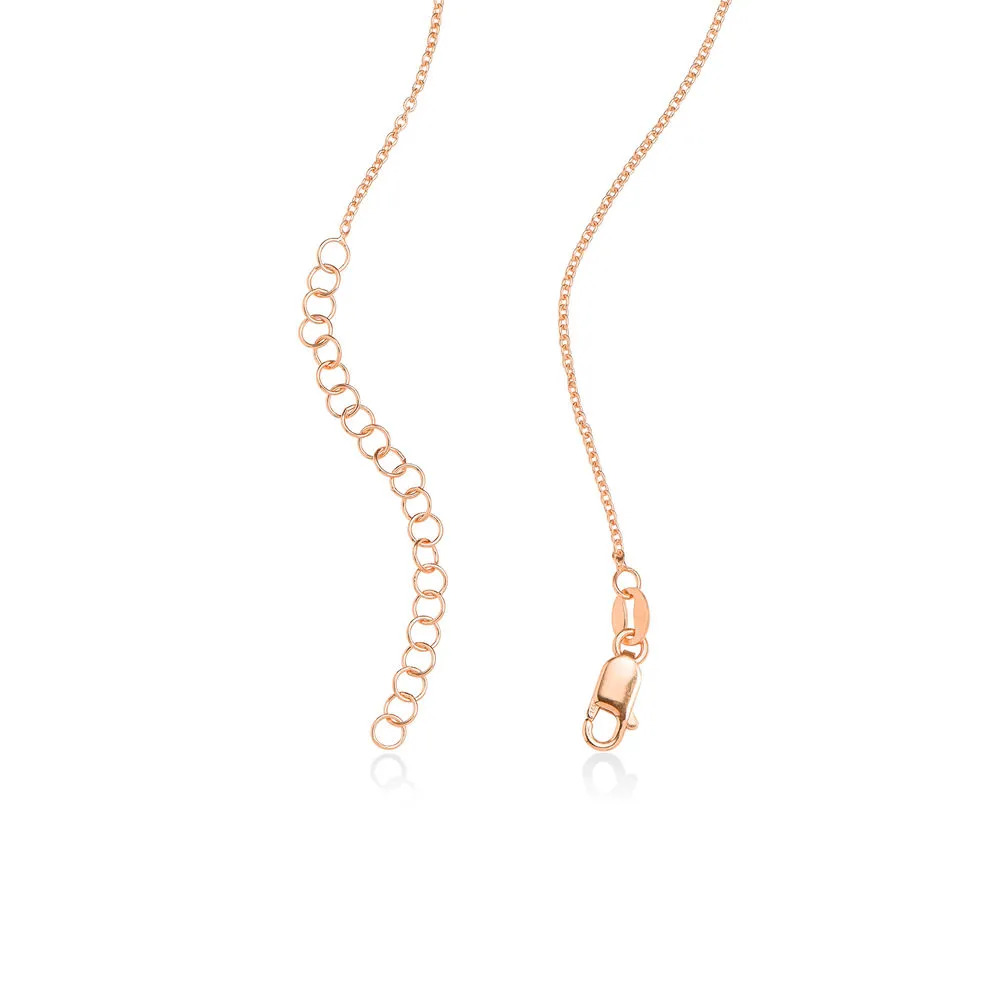 Stock Image of a rose gold plated necklace clasp  