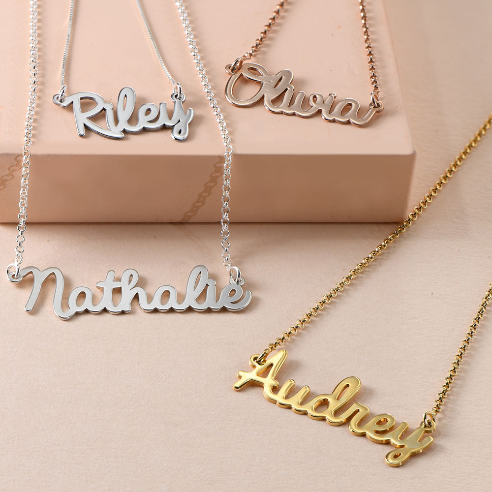 Personalized Cursive Name Necklace in 18k Gold Plating by MYKA