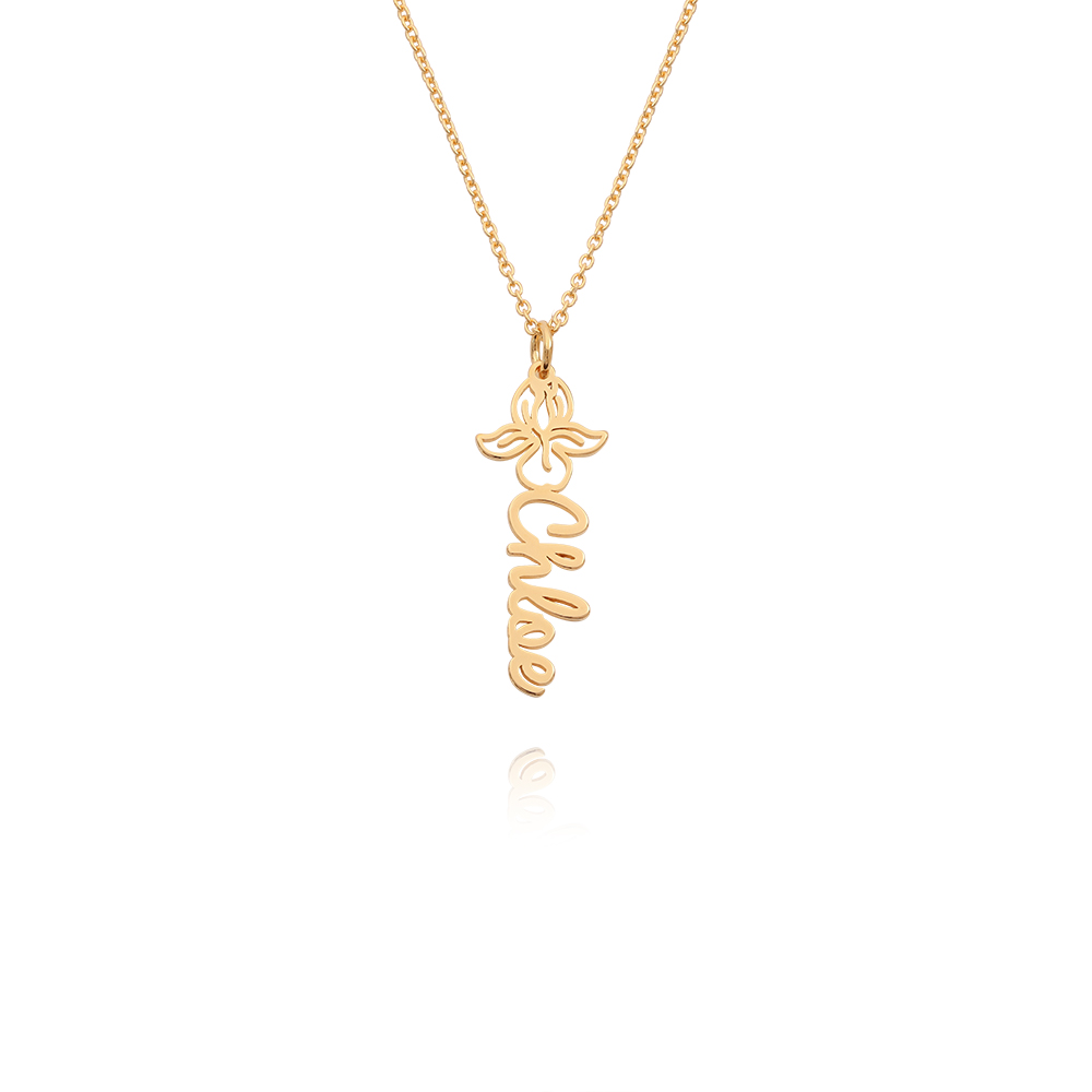 a gold necklace with name on it