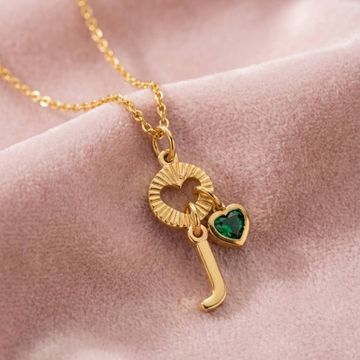 Initial J letter necklace