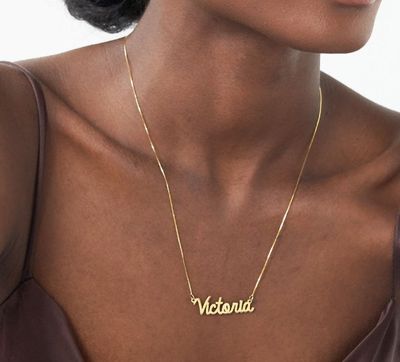 Personalized Cursive Name Necklace in 14K Gold - MYKA