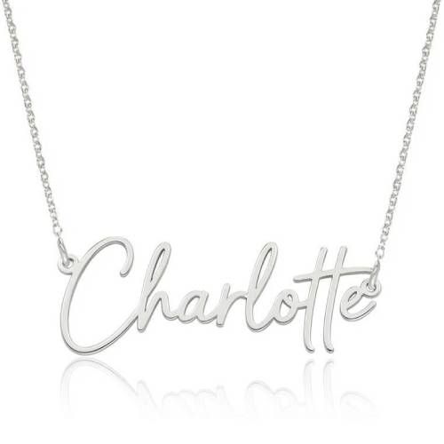 Charlotte Paris Name Necklace in Sterling Silver Charlotte Paris Name Necklace in Sterling Silver
