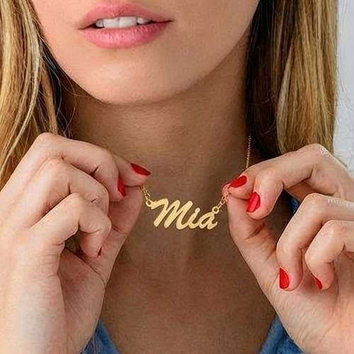 Mia Name Necklace in 18K Gold Plating Mia Name Necklace in 18K Gold Plating