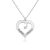 Stock Image of a custom heart necklace in sterling silver