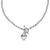 Stock image of an Oval Link Necklace with Sterling Silver Heart Charms & Toggle Clasp