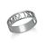 A sterling silver ring with Roman numeral motif