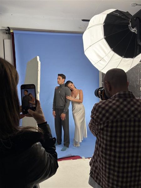 BTS look at Theo Grace Valentines Shoot