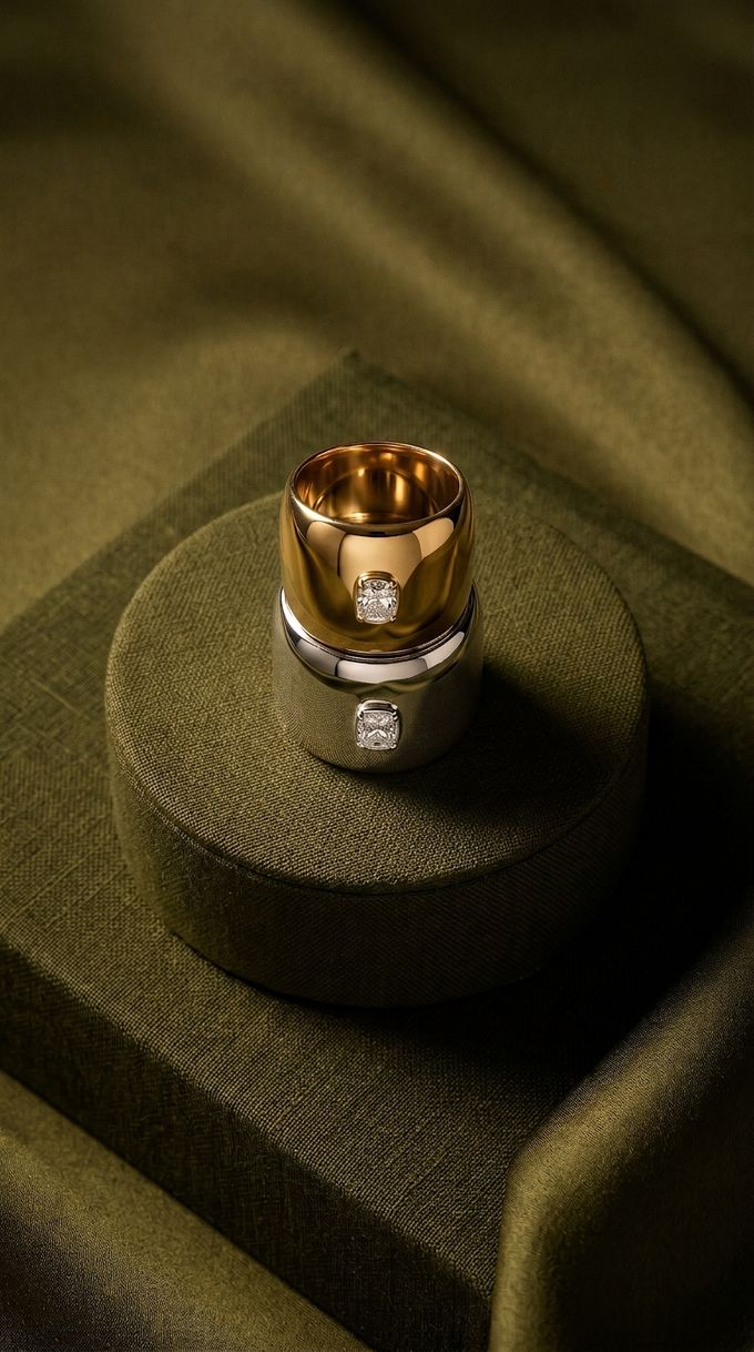 Cigar Ring with 0.30CT Cushion Diamond Cigar Ring with 0.30CT Cushion Diamond
