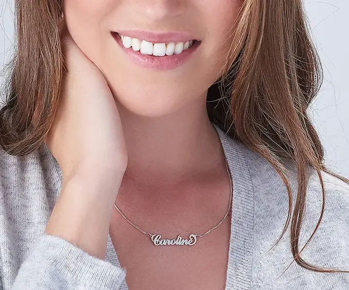 Carrie Name Necklace in Sterling Silver