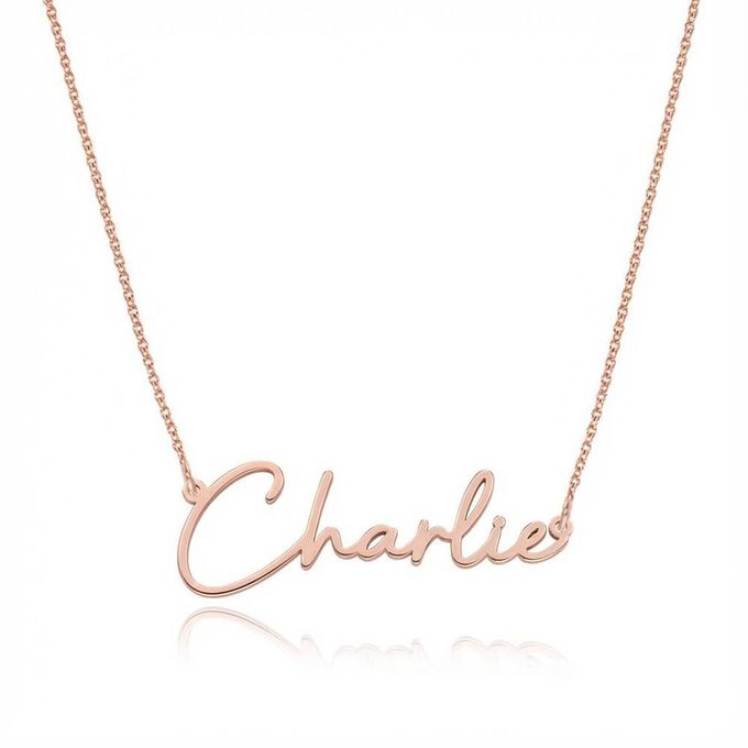 Charlie Paris Name Necklace in 18K Rose Gold Plating