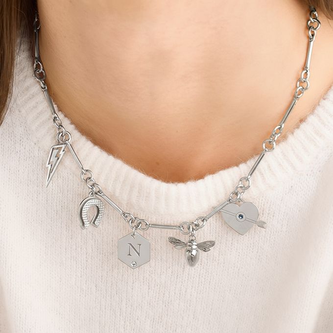 Luckiest Charms Necklace in Silver Luckiest Charms Necklace in Silver