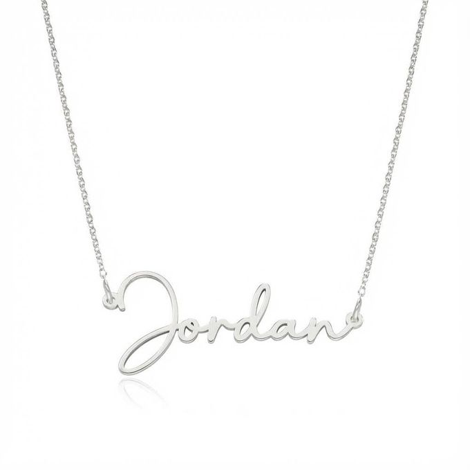 Jordan Paris Name Necklace in Sterling Silver Jordan Paris Name Necklace in Sterling Silver