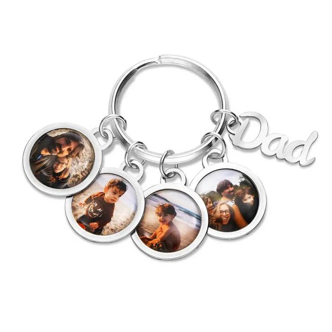 Personalized Photo Keychain with Name dad