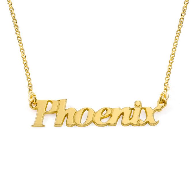 Small Personalized 18k Gold Vermeil Name Necklace