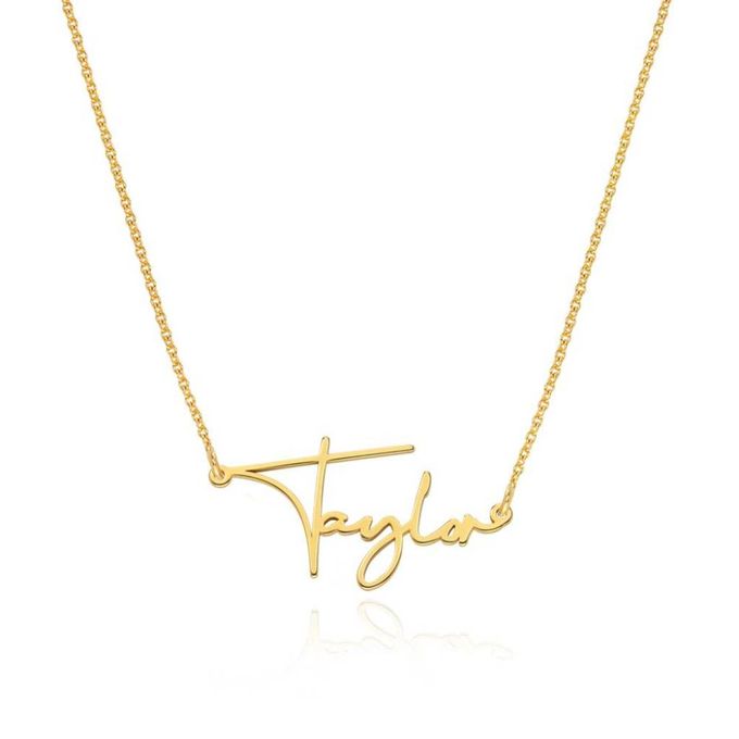 Taylor Paris Name Necklace in 18K Gold Plating