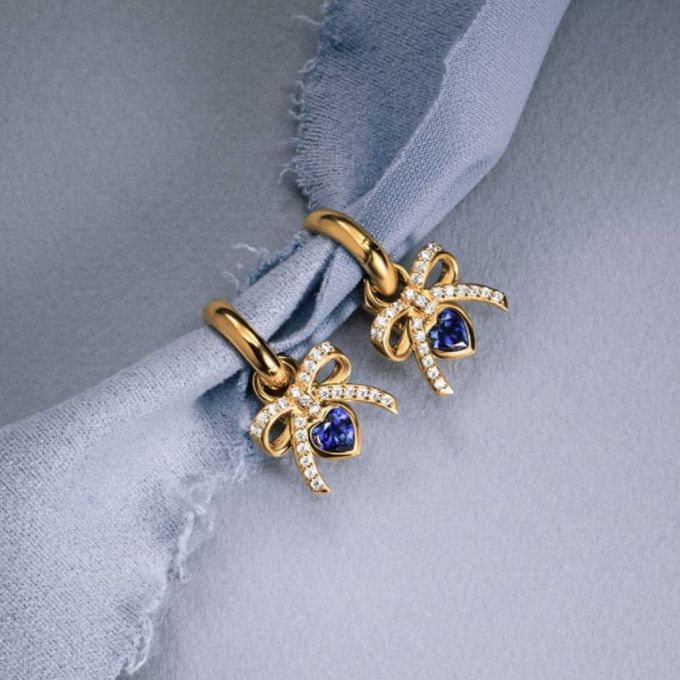 Tied To You Hoop Earrings in Vermeil