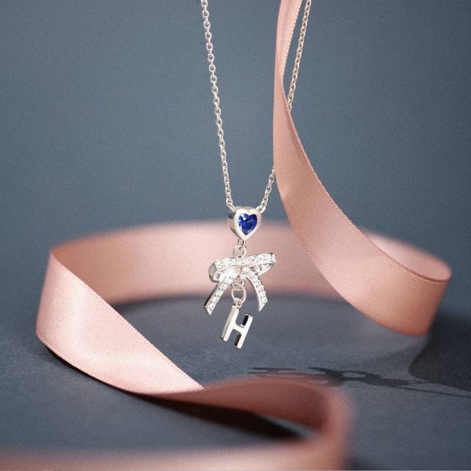 Tied To You Initial Necklace in Sterling Silver