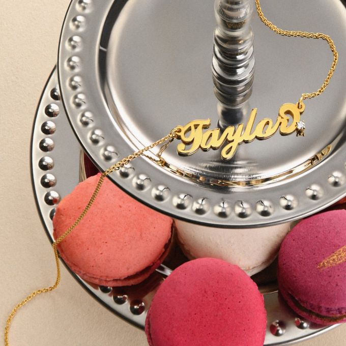 a metal tray with some macaroons on it