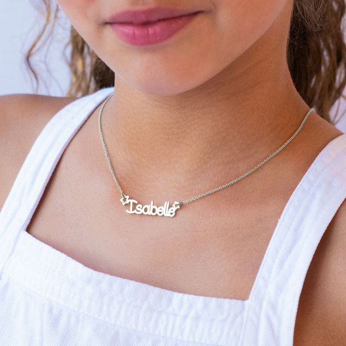 Girl's Name Necklace in Sterling Silver