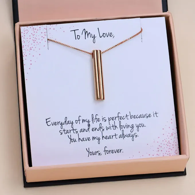 a card with a message inside of a box