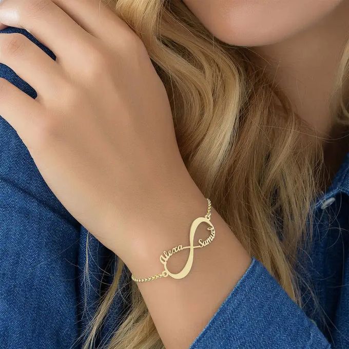 Infinity Bracelet with Names - 18K Gold Plated – MYKA