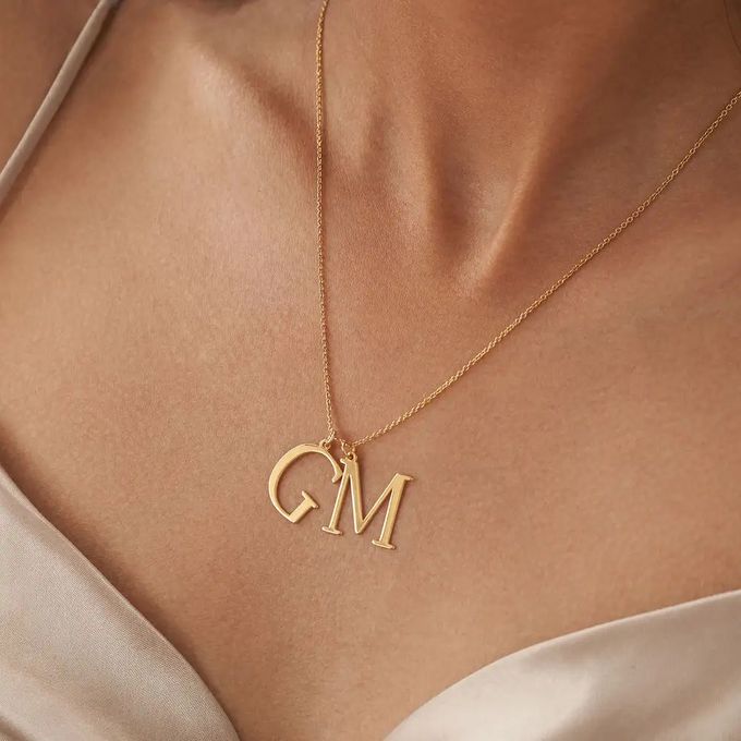 Initials Necklace in 18K Gold Plating – MYKA