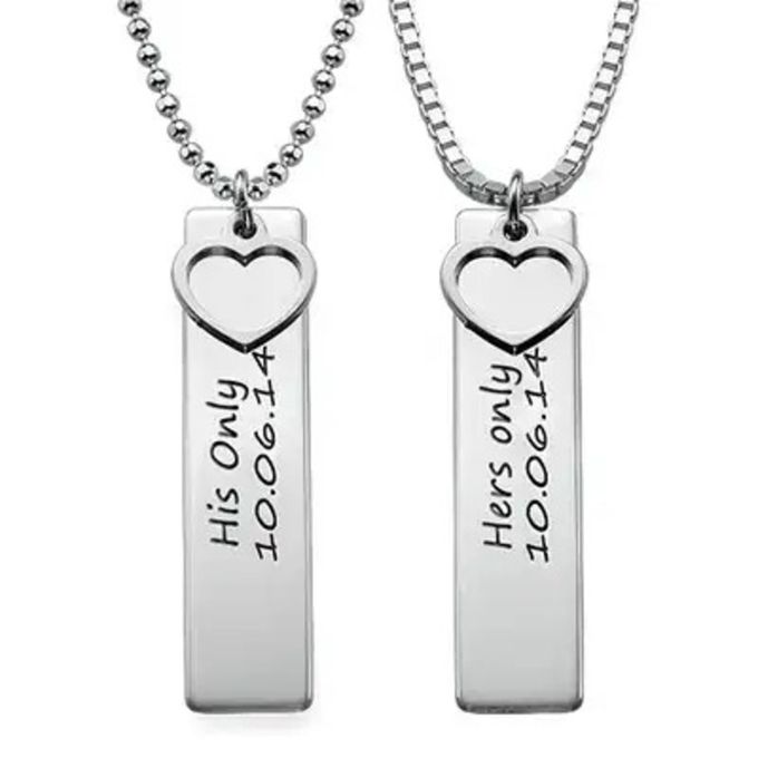 Personalized Bar Necklace for Couples – MYKA