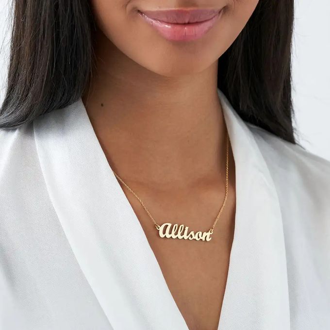 18k Gold Plated Script Name Necklace by Myka