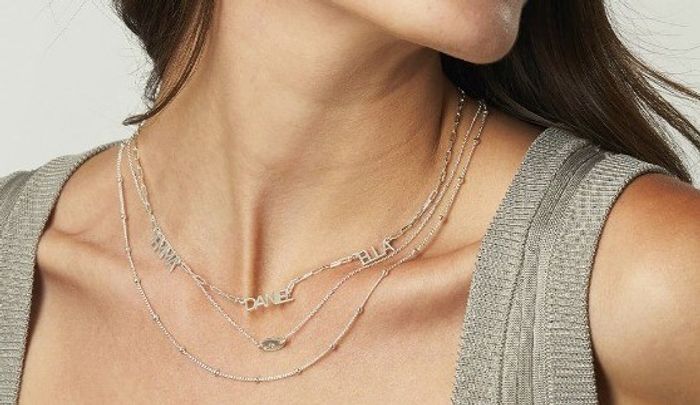 Modern Multi Name Necklace in Sterling Silver - MYKA preview image