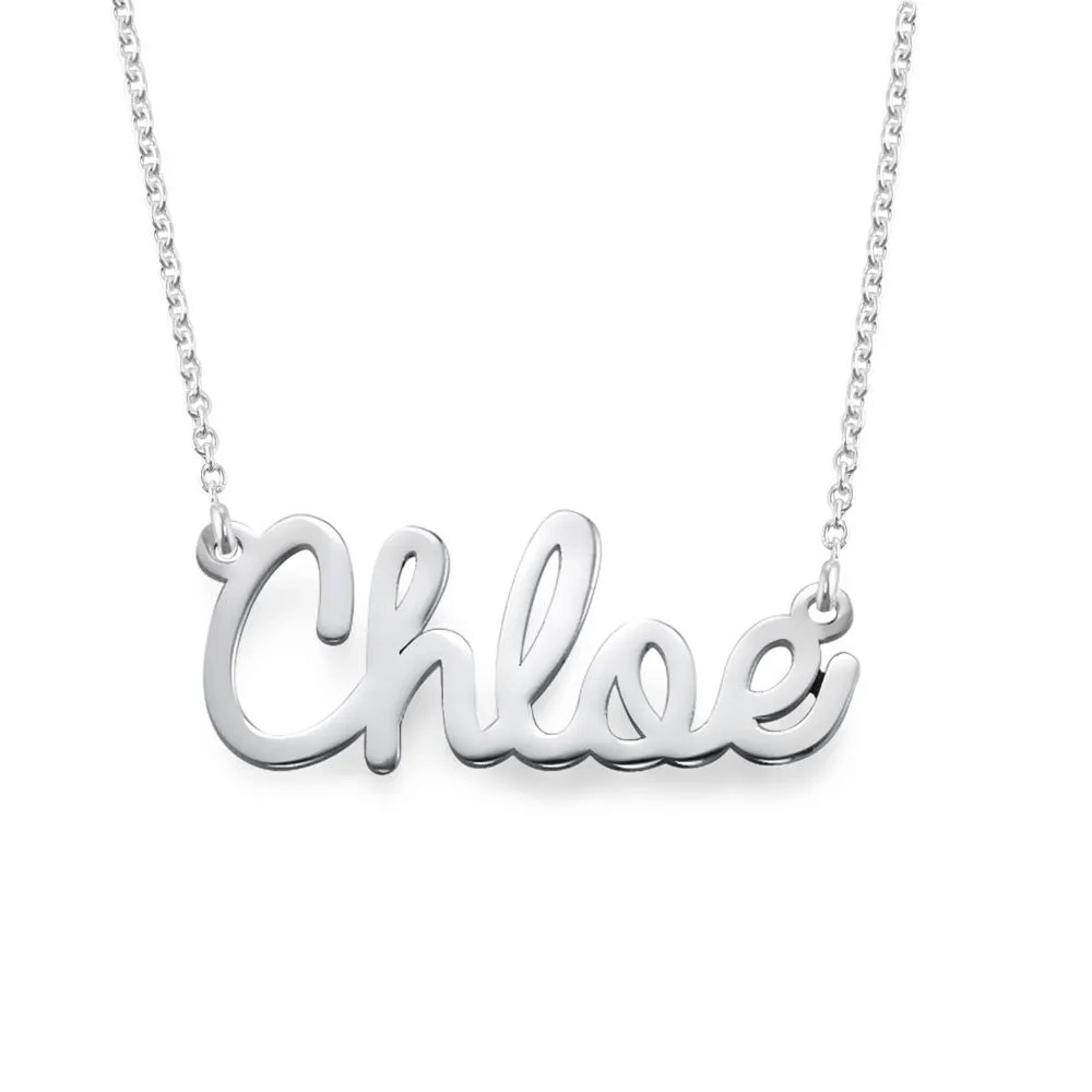 Personalized Cursive Name Necklace in Sterling Silver-MYKA