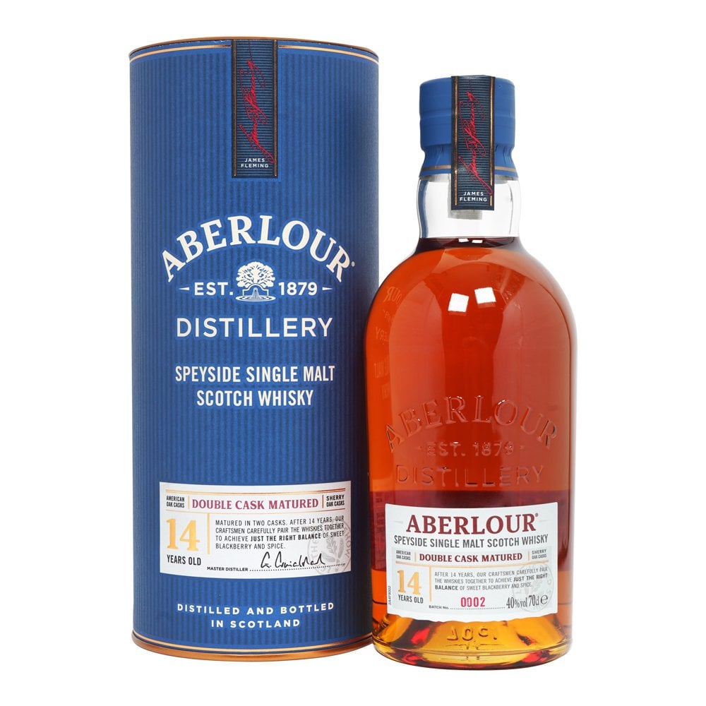 a bottle of aberlour distillery single malt scotch whisky