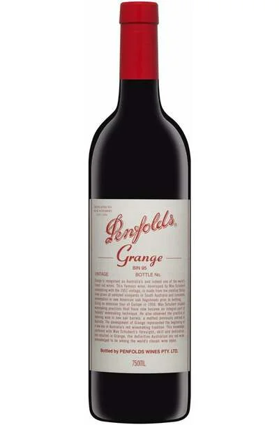 Stock image of a bottle of Penfolds Grange Bin 95 Shiraz wine