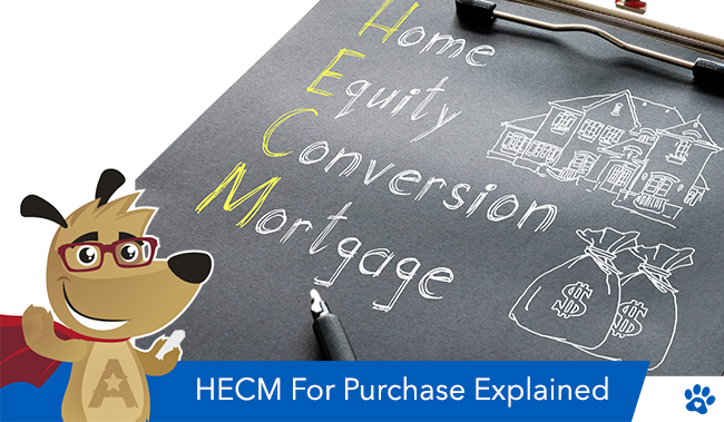 ARLO with blackboard explaining hecm purchase