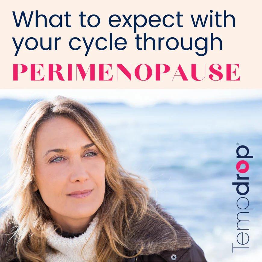 a woman standing on a beach with the words, what to expect with your cycle