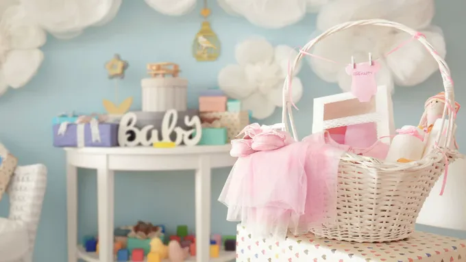 a baby's room with a baby's crib, toys, and