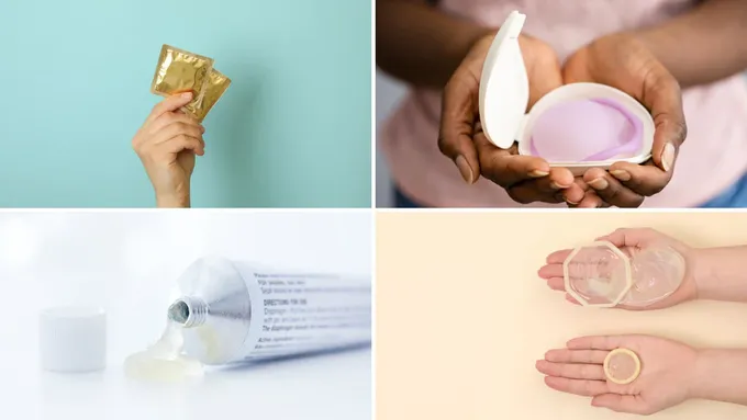 a collage of photos showing different types of hand sanitizers