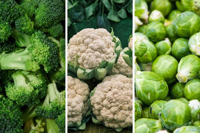 broccoli, brussels sprouts and brussel sprouts are