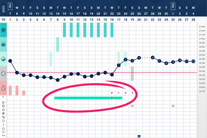 A chart symbolizing fluctuating hormones that might cause ovulation depression.