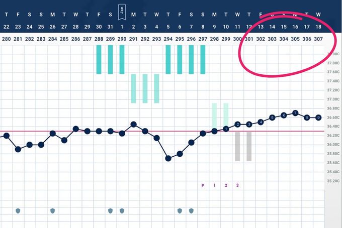 BBT chart of a long cycle