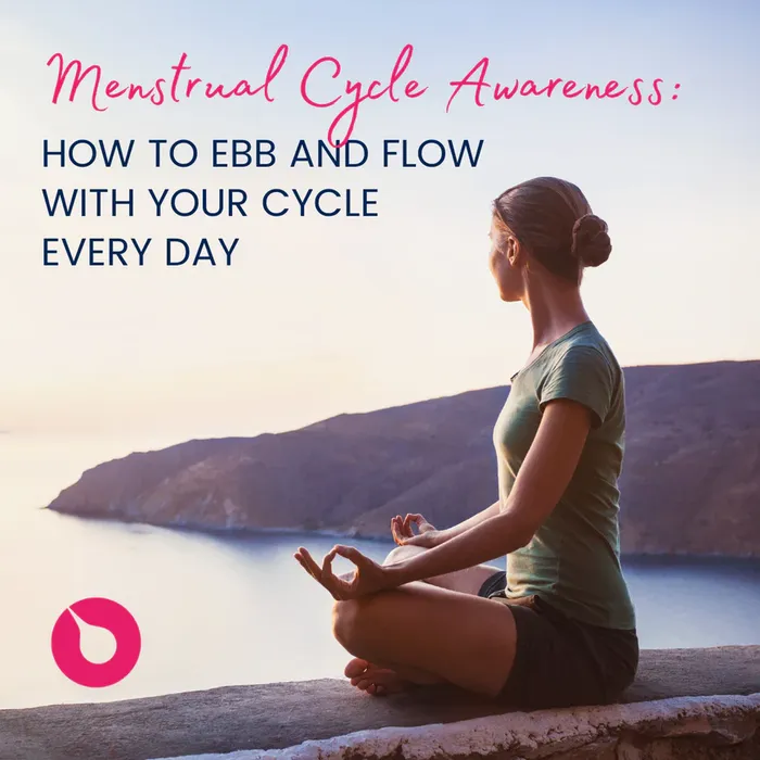 a woman sitting in a yoga position with the words mental cycle awareness how to e