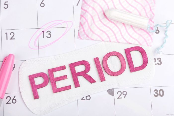 a calendar with the word period written on it
