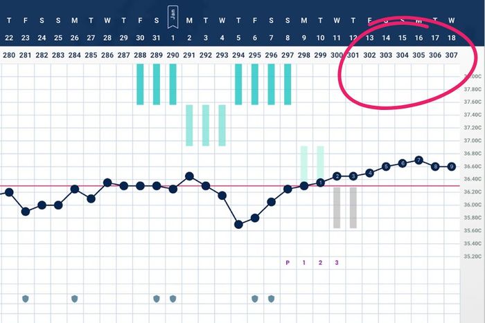 BBT chart of a long cycle