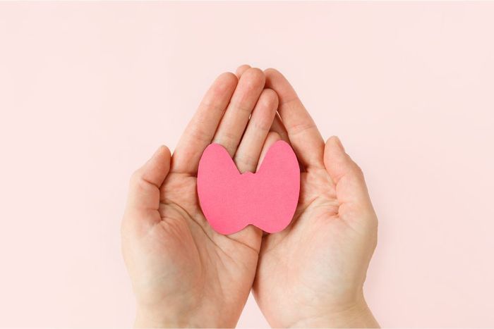 a person holding a pink heart in their hands