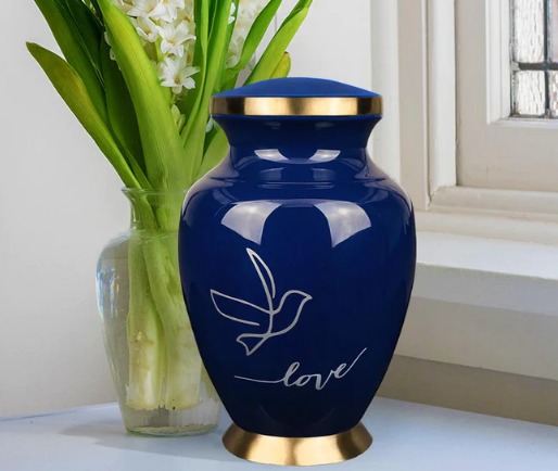 Trupoint Memorials Urna Per Ceneri Umane Adulti 'Stelle E Strisce' - Design Bandiera Americana In Alluminio, Con Sacchetto Di Velluto E Imbuto