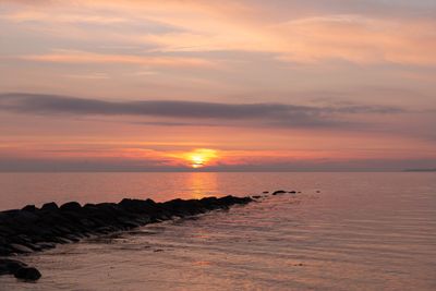 Seaside at sunset