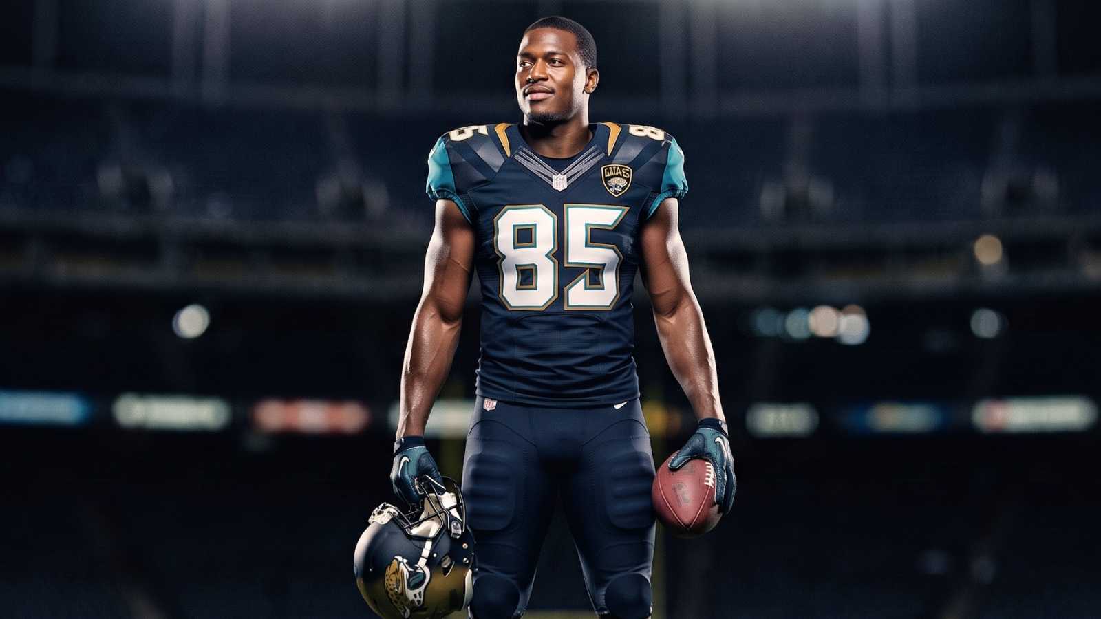 a man in a football uniform holding a football